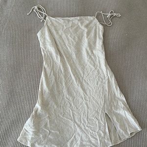 Linen and cotton mini dress